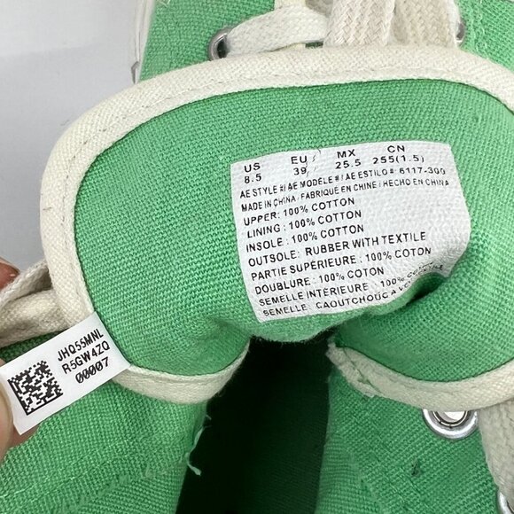 Sz 8.5- American Eagle x The Smiley Company‎ Canvas High Top Platform Sneakers - Picture 12 of 15